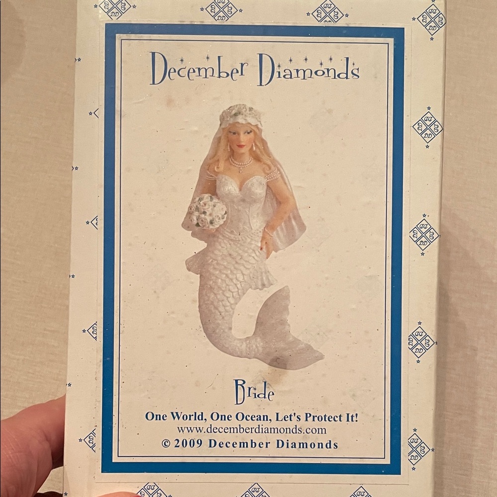 December Diamonds Mermaid Bride Christmas Ornament